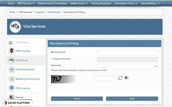 MOI Qatar Visa Check Online