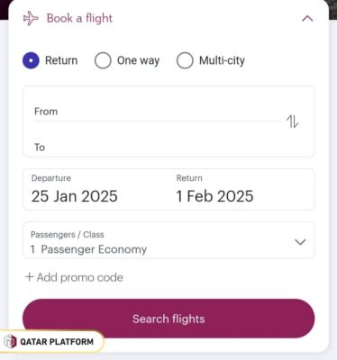 Steps to Qatar Airways Booking tickets online