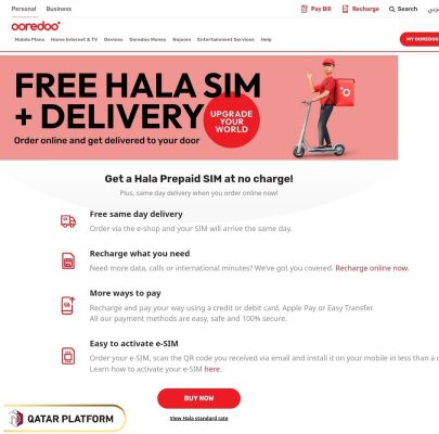 Steps to buy Ooredoo SIM Card in Qatar