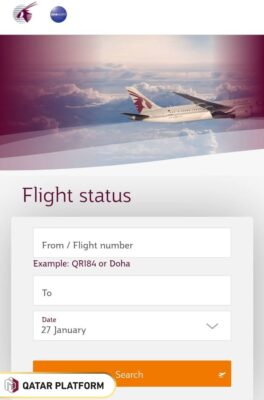 Steps to inquire Qatar Airways Flight Status