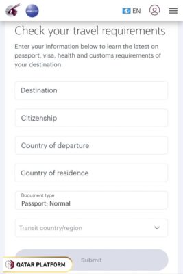 Steps to inquire Qatar Airways Travel Requirements