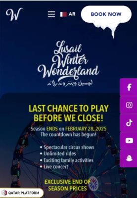 Steps to Winter Wonderland Qatar Tickets Booking