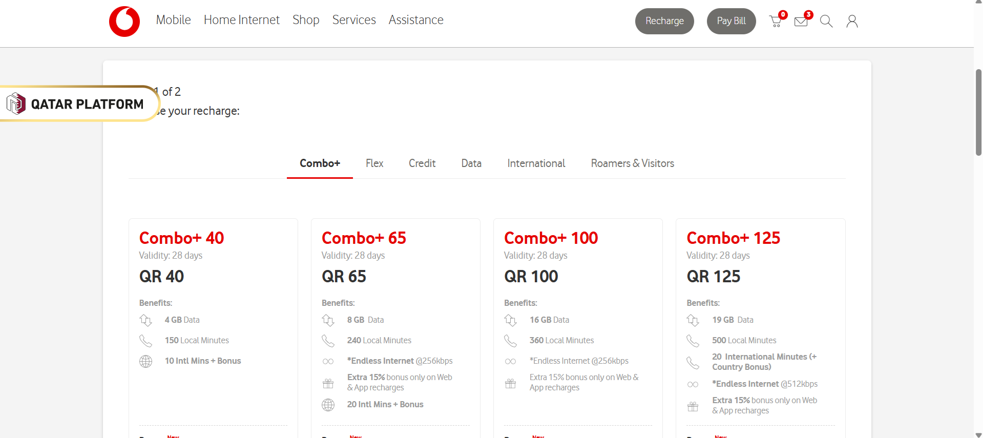 How to Recharge Vodafone Qatar Online