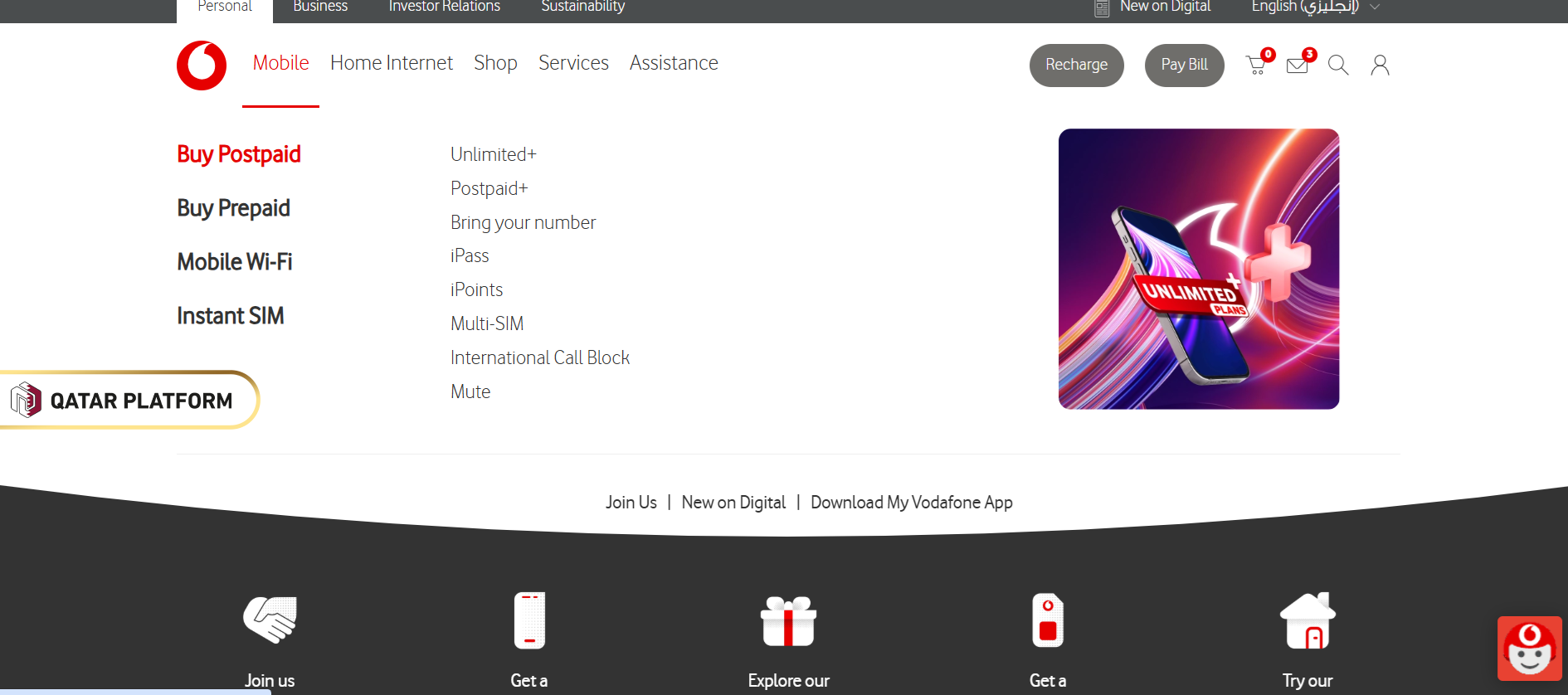 How to Buy Vodafone Qatar Postpaid Offers Online